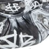 Le Cagole miniväska med kedja och graffiti ”Black” 695814210G61090