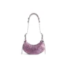 Le Cagole XS axelväska med leopardmönster ”Pink” 6713092AAV75651