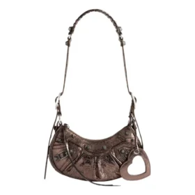 Le Cagole Xs axelväska metalliserad ”Brown” 6713090GT3Y2564