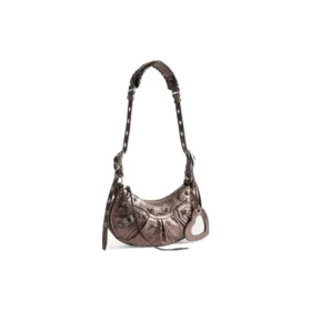 Le Cagole Xs axelväska metalliserad ”Brown” 6713090GT3Y2564