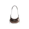 Le Cagole Xs axelväska metalliserad ”Brown” 6713090GT3Y2564