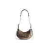 Le Cagole XS axelväska, metalliserad med leopardmönster ”Brown” 6713092AAV72529