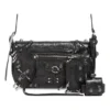 Le Cagole Xs Flap Bag med piercingar ”Black” 7190822AAE31000