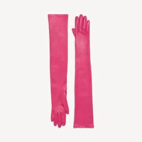 Långa damhandskar i rosa