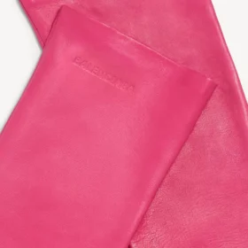 Långa damhandskar i rosa