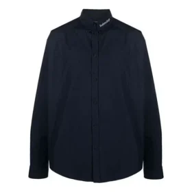 Långärmad skjorta med knappstängning och logotyp på kragen ”Navy” 671586TYB184100