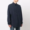 Långärmad skjorta med knappstängning och logotyp på kragen ”Navy” 671586TYB184100