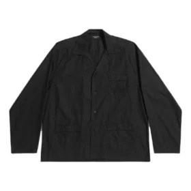 Långärmad skjorta, medium passform ”Black” 658844TEM161000