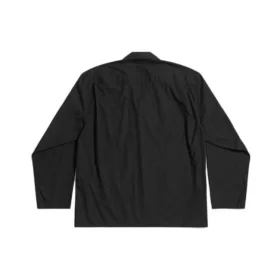 Långärmad skjorta, medium passform ”Black” 658844TEM161000