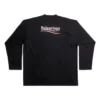 Långärmad T-shirt för Political Campaign, stor passform ”Black” 681046TKVJ11070