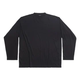 Långärmad T-shirt i oversized-modell ”Black Faded” 739783TOVF49034