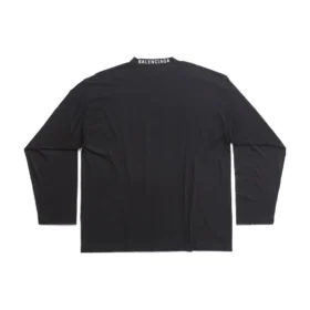 Långärmad T-shirt i oversized-modell ”Black Faded” 739783TOVF49034
