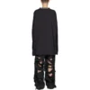 Långärmad T-shirt i oversized-modell ”Black Faded” 739783TOVF49034