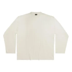 Långärmad T-shirt i oversized-modell ”Off White” 739783TOVF49199