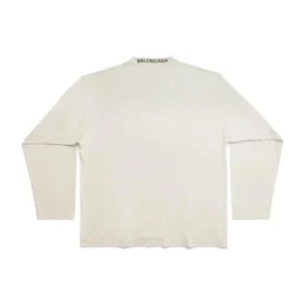 Långärmad T-shirt i oversized-modell ”Off White” 739783TOVF49199