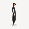 Långärmad techwear-T-shirt för herr i marinblått/vitt