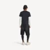 Långärmad techwear-T-shirt för herr i marinblått/vitt