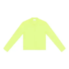 Långärmad tröja med rund hals ”Fluo Yellow” 704103TMVB77204