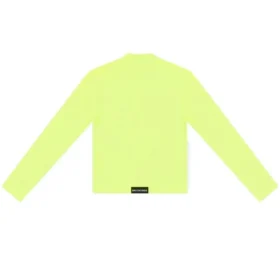 Långärmad tröja med rund hals ”Fluo Yellow” 704103TMVB77204