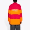Långärmad, uppskuren pikétröja ”Raspberry Fluo Orange” 657073TKVA56667