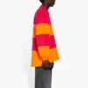 Långärmad, uppskuren pikétröja ”Raspberry Fluo Orange” 657073TKVA56667