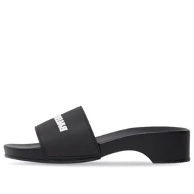 Logo Pool Clog Slides ”Black Rubber” 707094W1S9M1090