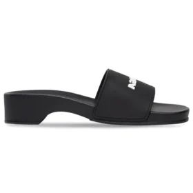 Logo Pool Clog Slides ”Black Rubber” 707094W1S9M1090