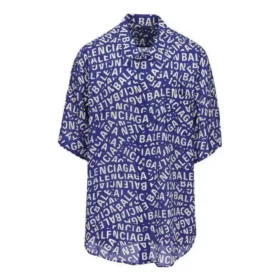 Logo Strips Minimal Silk-tröja ”Blue Dirty White” 681813TNL054644