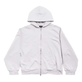 Luvtröja med dragkedja bak, normal passform ”Dirty White baby-pink” 803264TSVP12420