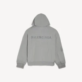 Luvtröja med dragkedja för män från Balenciaga i Balenciaga-grått med regelbunden passform