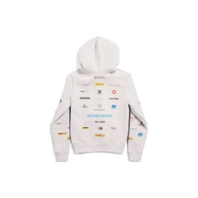 Luvtröja med dragkedja i affärsengelska ”Off White” 788243TQVH69016
