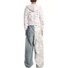 Luvtröja med dragkedja i affärsengelska ”Off White” 788243TQVH69016