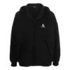 Luvtröja med dragkedja och broderad logotyp ”Black” 674719TLVH81070
