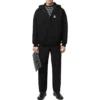 Luvtröja med dragkedja och broderad logotyp ”Black” 674719TLVH81070
