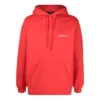 Luvtröja med logo på ryggen, normal passform ”Bright Red” 600583TMVF53168