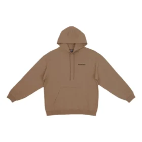 Luvtröja med logo på ryggen, normal passform ”Brown” 600583TMVF57761