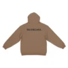 Luvtröja med logo på ryggen, normal passform ”Brown” 600583TMVF57761