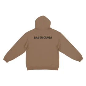 Luvtröja med logo på ryggen, normal passform ”Brown” 600583TMVF57761