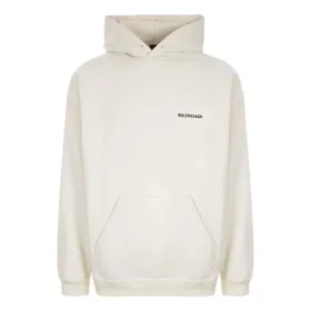 Luvtröja med logo på ryggen, normal passform ”Off White” 600583TMVF5-9069