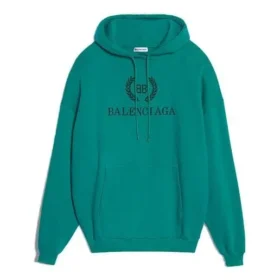 Luvtröja med logotyp, grön 556111TDV043068