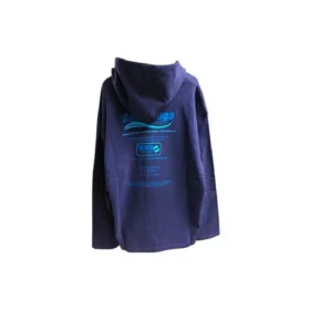 Luvtröja med logotyp, kemtvättad ”Blue” 661711TKVF