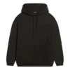 Luvtröja med logotyp, medium passform ”Washed Black” 600583TLVB81146