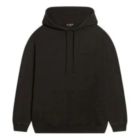 Luvtröja med logotyp, medium passform ”Washed Black” 600583TLVB81146