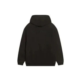 Luvtröja med logotyp, medium passform ”Washed Black” 600583TLVB81146