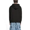 Luvtröja med logotyp, medium passform ”Washed Black” 600583TLVB81146