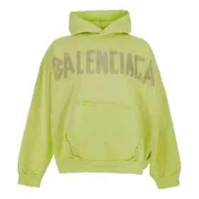 Luvtröja med sönderrivna fickor i Tape Type-stil, oversized ”Fluo Yellow” 744441TOVB17204