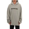 Luvtröja med suddat logo och sliten look ”Grey” 661711TKVD68174