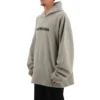 Luvtröja med suddat logo och sliten look ”Grey” 661711TKVD68174