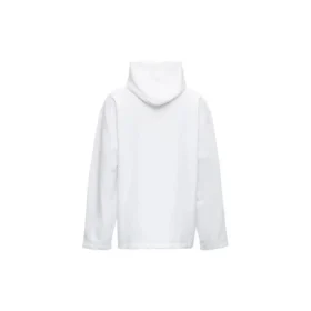 Luvtröja med suddat logo och sliten look ”Vit” 661711TKVD69040