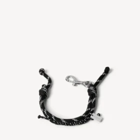 Malibu-armband i svart/vitt/glänsande silver